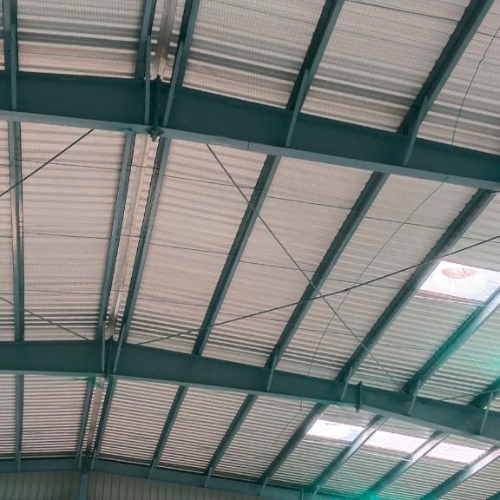 Industrial bird net installation in Karnal