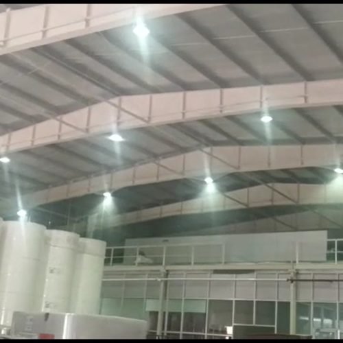 white industrial anti pigeon netting done at niine pvt ltd